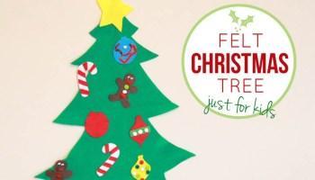 Do your toddlers have a hard time leaving your Christmas tree alone? Try giving your kids their very own (unbreakable) felt Christmas tree to decorate over and over again this Christmas season! Free printable templates & instructions below.