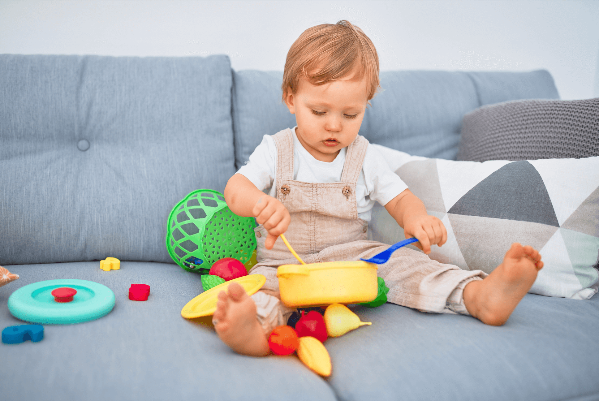 17 month old who isn't talking yet, but is playing with toy food