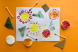 NY Kids Club - Have fun painting and exploring different textures with this  art project. Put out bowls of paint and different shaped and textured items  such as Q tips, Cotton rounds,