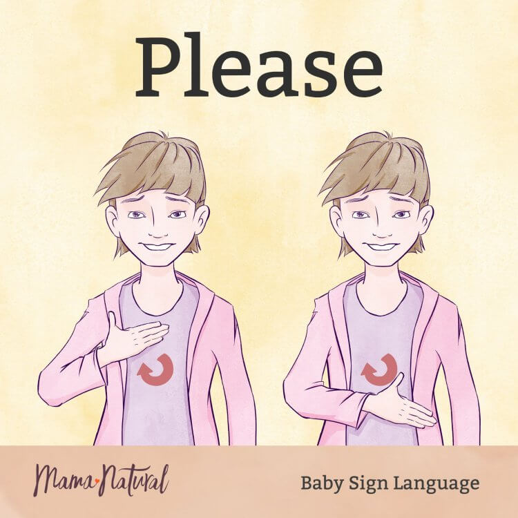 Baby Sign Language please card - Mama Natural