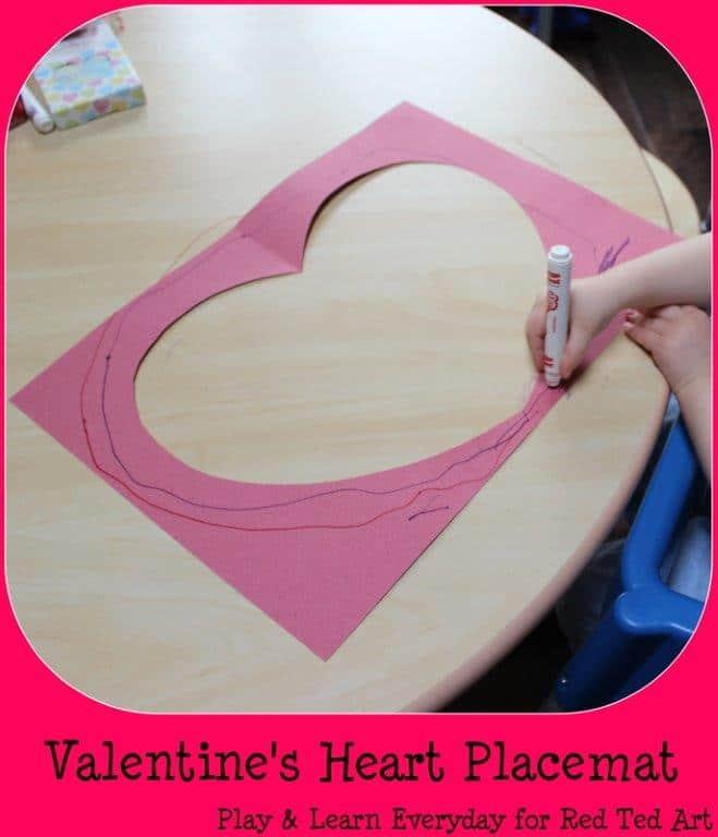 valentines heart placemat 1