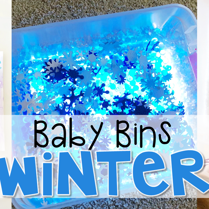 These winter themed sensory bins and activities are great for learning and play and are completely baby safe. Baby Bins are the perfect way to learn, build language, play and explore with little ones between 12-24 months old.