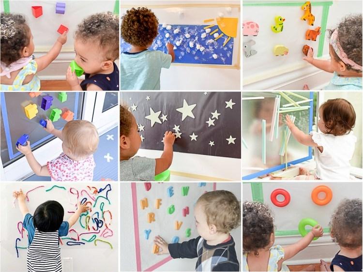 sticky wall activities for babies 