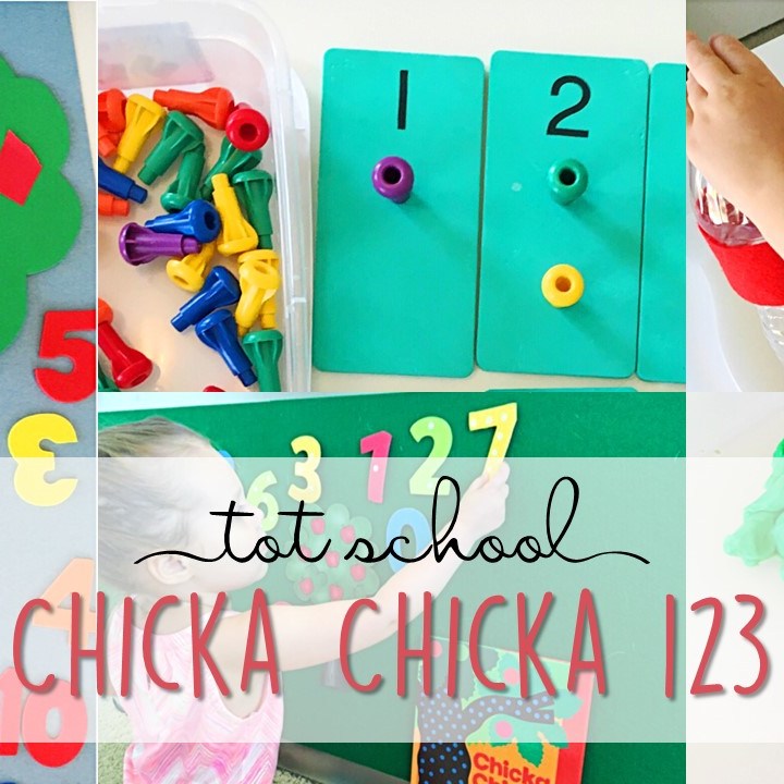 Tons of Chicka Chicka 123 themed activities and ideas. Weekly plan includes books, fine motor, gross motor, sensory bins, snacks and more! Perfect for back to school in tot school, preschool, or kindergarten.