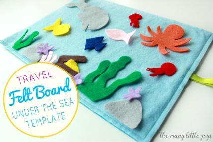 If you're traveling with kids, this travel felt board is a quick DIY craft that makes a great activity for kids stuck on a plane or in a car. It costs less than five dollars, takes less than an hour to make, and will save your sanity when you're on the go with little ones this summer!