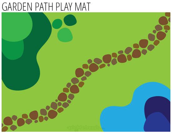 free printable imaginative play mat - Garden Path