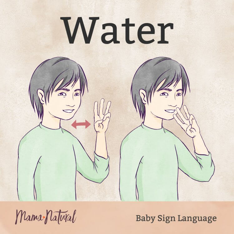 Baby Sign Language water card - Mama Natural