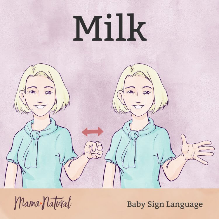 Baby Sign Language milk card - Mama Natural