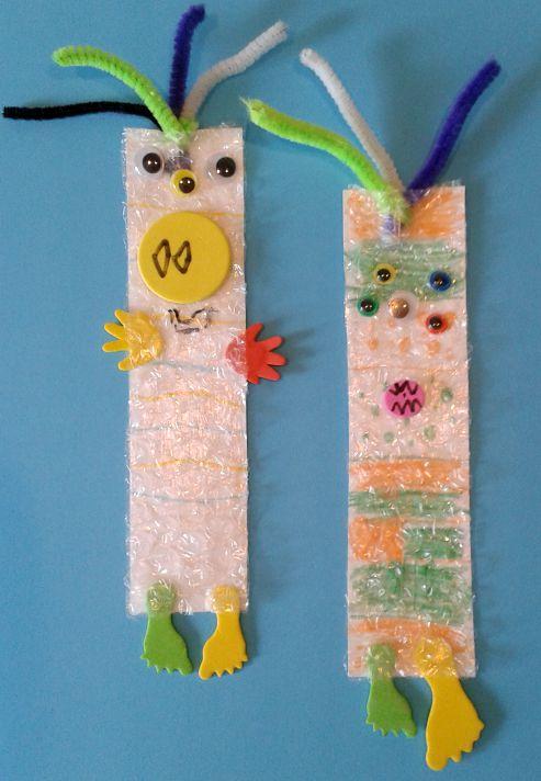 back to school bubble wrap bookmarks 