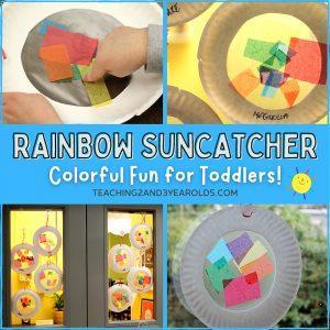 simple toddler rainbow art