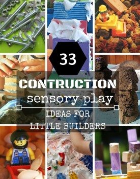 Combine building toys and tools and sensory play for new and fun experience for little builders!