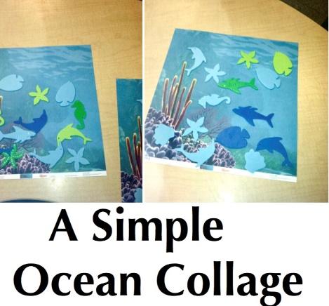 Ocean collage pin