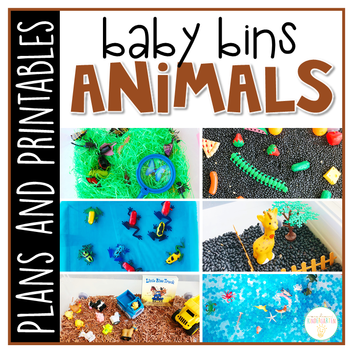 Tons of animal themed activities and ideas. Weekly plans include a book and 5 activities to try out (a mixture of sensory bins, crafts, fine motor and gross motor activities)! These Baby Bin plans are perfect for learning with little ones between 12-24 months old.