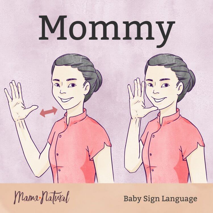 Baby Sign Language mommy card - Mama Natural