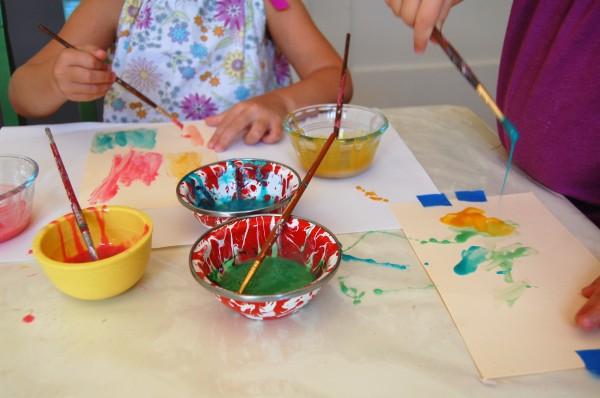 Painting with milk paint