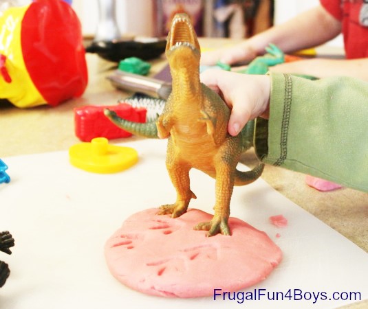 Playdough stamping is part of a collection of autism activities that will help your child learn at home. Build fine motor, communication, imitation and play skills with playdough stamping. | speciallearninghouse.com