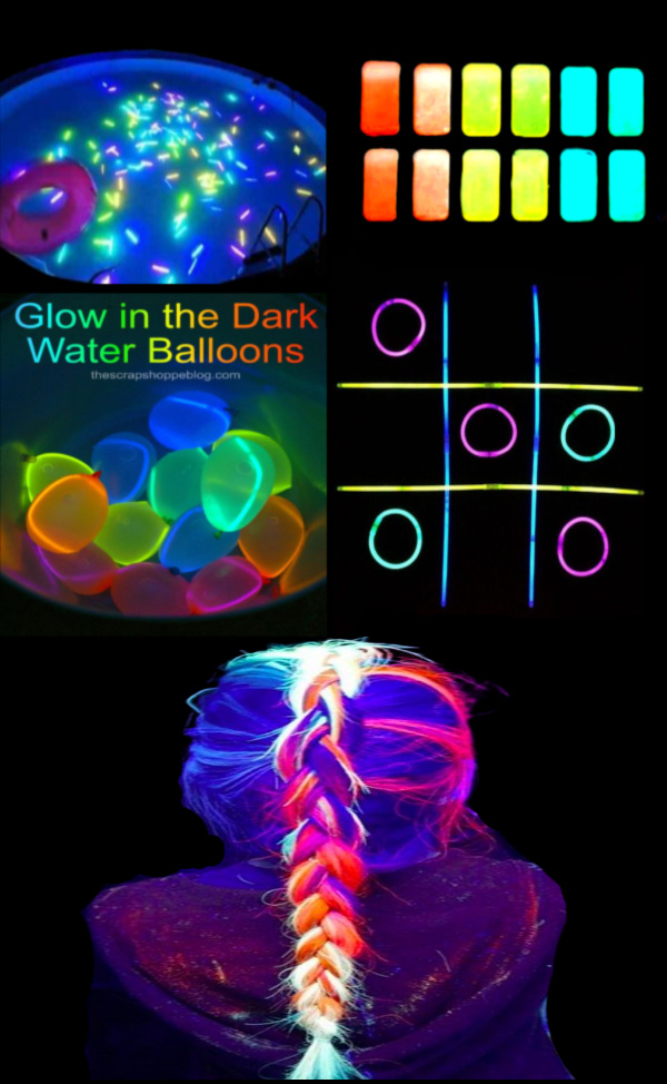 Throw the ultimate glowing party for kids with this collection of ideas! #glowinthedarkpartyideas #glowinthedark #blacklightparty #uvpartyideas #growingajeweledrose #activitiesforkids