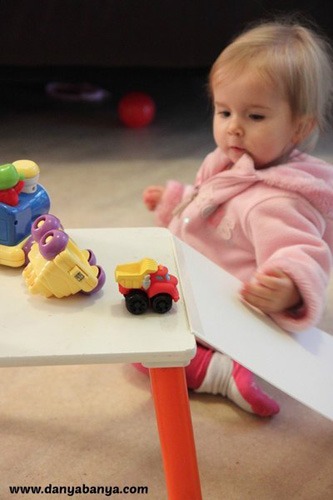 Baby Play Ideas-Ramp and vehicle exploration